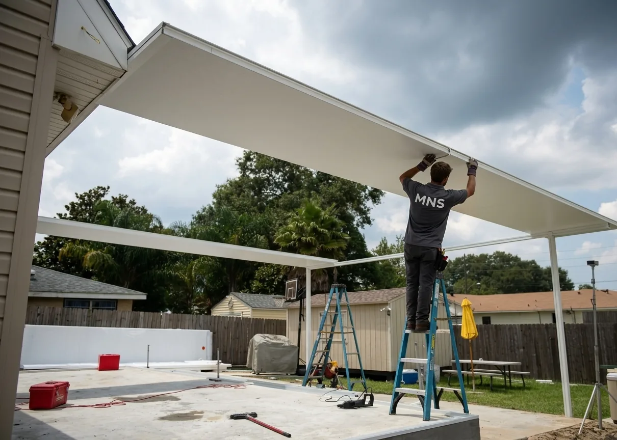 Pergola bioclimatique sur-mesure à Nîmes